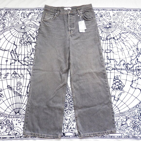 Mango || Massy Wide Leg Grey Jeans NWT - Picture 1 of 10
